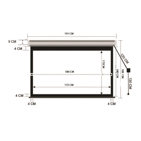 resimler/genel/Xblack XGE-240 240x200 cm Cam Tozlu Motorlu Elektrikli Uzaktan Kumandalı Projeksiyon Perdesi (Arkası Siyah Fonlu)