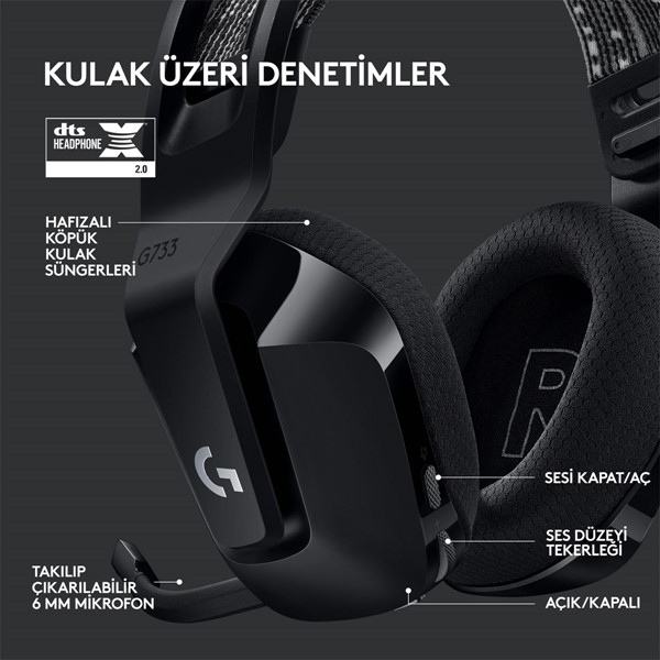 resimler/genel/Logıtech G G733 Lıghtspeed Kablosuz Rgb Oyuncu Kulaklığı Siyah 981-000864