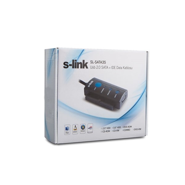 resimler/genel/S-link SL-SATA35 Usb 2.0 SATA + IDE Data Kablosu