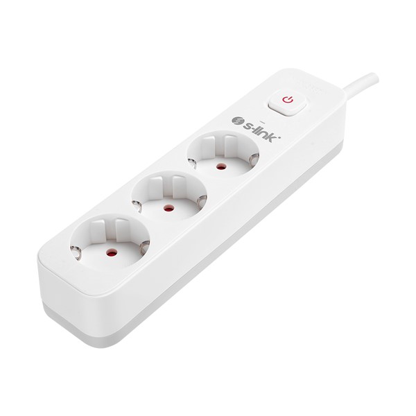 resimler/genel/S-link SPG301S 1.5m 3x1.5mm 100% Bakır 750 Joule 3 lü Anahtarlı Akım Korumalı Priz