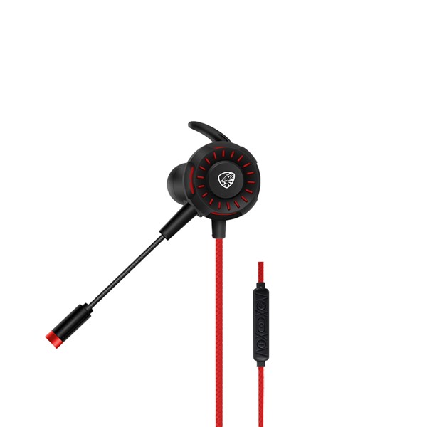 resimler/genel/Hytech HY-GK1 3,5 Oyuncu Esnek Mikrofonlu Kırmızı Kulakiçi Kulaklık