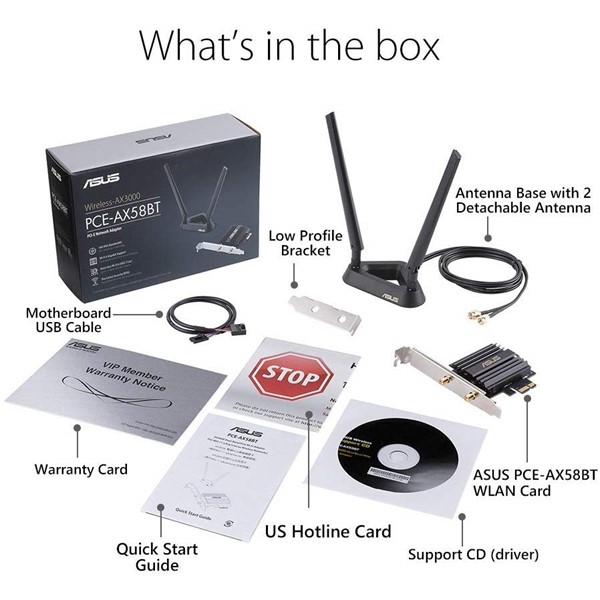 resimler/genel/ASUS PCE-AX58BT AX3000 Dual Band PCIe Kablosuz Adaptör,Bluetooth