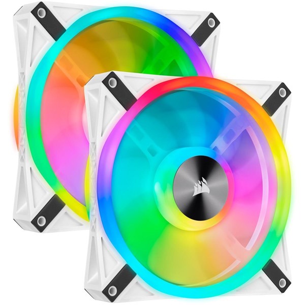 resimler/genel/CORSAIR QL140-2 CO-9050106-Ww 14CM RGB KASA FANI+KONTROL ÜNİTELİ 2-Lİ PAKET BEYAZ