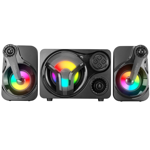 resimler/genel/Mikado MD-BT28 5W+3W×2 BT,TF Card,USB, FM Radyo Siyah Led Işıklı Speaker