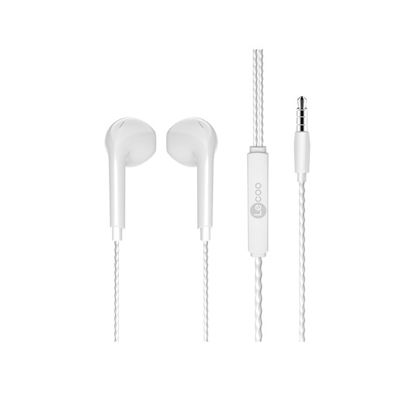 resimler/genel/LENOVO LECOO EH104W Stereo 3.5mm Jack Beyaz Kulak İçi Mikrofonlu Kulaklık