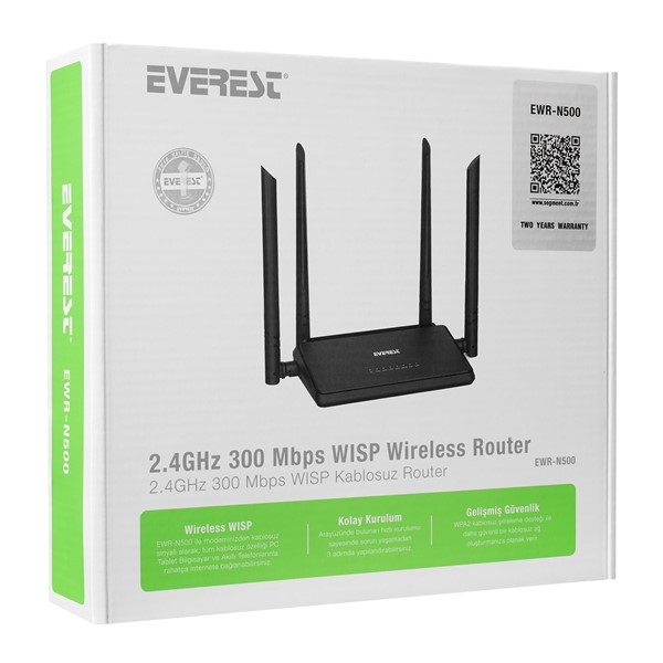 resimler/genel/Everest EWR-N500 300Mbps WISP Repeater+Access Point+Bridge Kablosuz Router