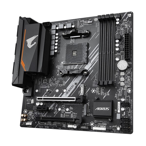 resimler/genel/GIGABYTE B550M AORUS ELITE DDR4 HDMI DVI PCIe 16X v4.0 AM4 ATX