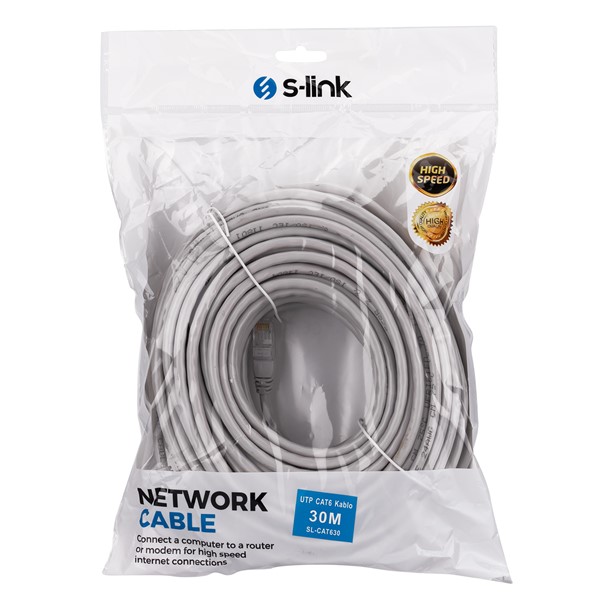 resimler/genel/S-link SL-CAT630 30m Gri CAT6 Patch Kablo
