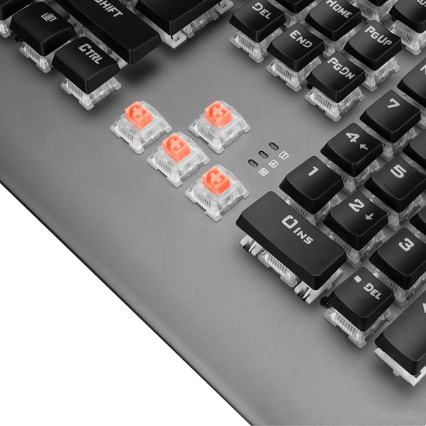RAMPAGE KB-R210 FAVORY Rainbow Aydınlatmalı Kristal Red Switch Mekanik Gaming Oyuncu Klavyesi