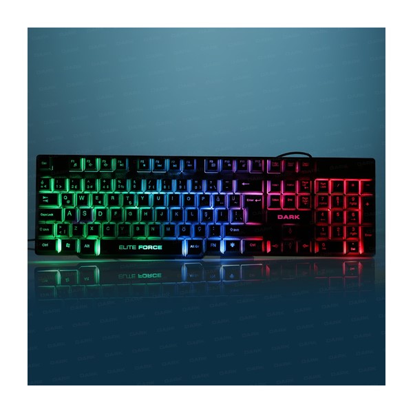 resimler/genel/DARK GK1000 Force USB Q Trk Rainbow Aydınlatmalı Mekanik Hisli Siyah Gaming Klavye DK-AC-GK1000