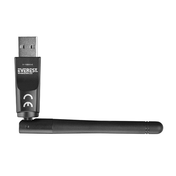 resimler/genel/Everest EWN-212 150Mbps 2.4GHz 2dBi MT7601 Chipset Wifi Usb Kablosuz Adaptör