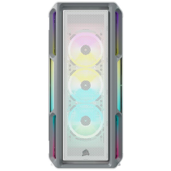 resimler/genel/Corsaır Cc-9011231-Ww İcue 5000T Rgb Temperlı Cam 3X120mm Fan Dahılı Rgb Kontrolcu Full Tower Smart Bılgısayar Kasası Beyaz
