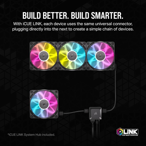 resimler/genel/CORSAIR QX120 CO-9051024-WW 14CM RGB KASA FANI+HUB KIT BEYAZ 2-li paket