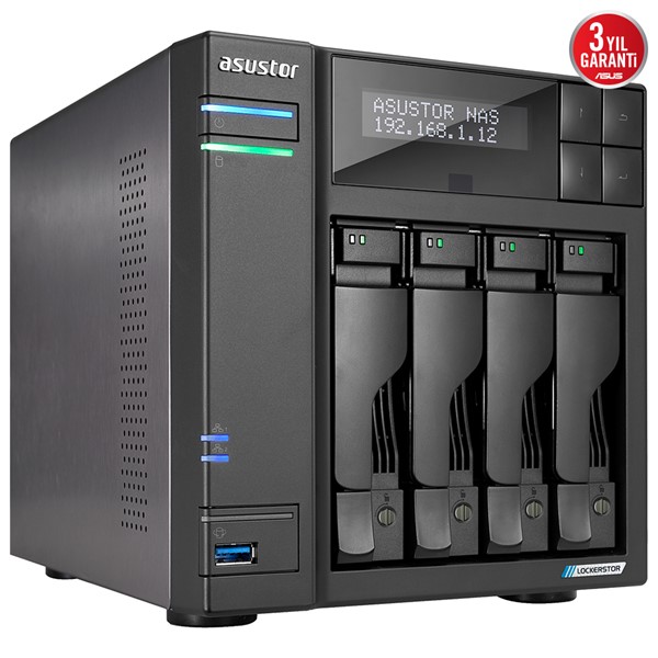 resimler/genel/ASUSTOR LOCKERSTOR 4 Gen2 AS6704T-4GB CELERON N5105-4GB RAM-4diskli Nas Server (Disksiz)