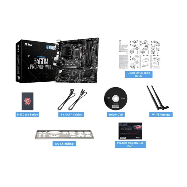 resimler/genel/MSI MAG B460M PRO-VDH WIFI DDR4 M2 PCIe NVME HDMI DVI PCIe 16X v3.0 1200p mATX