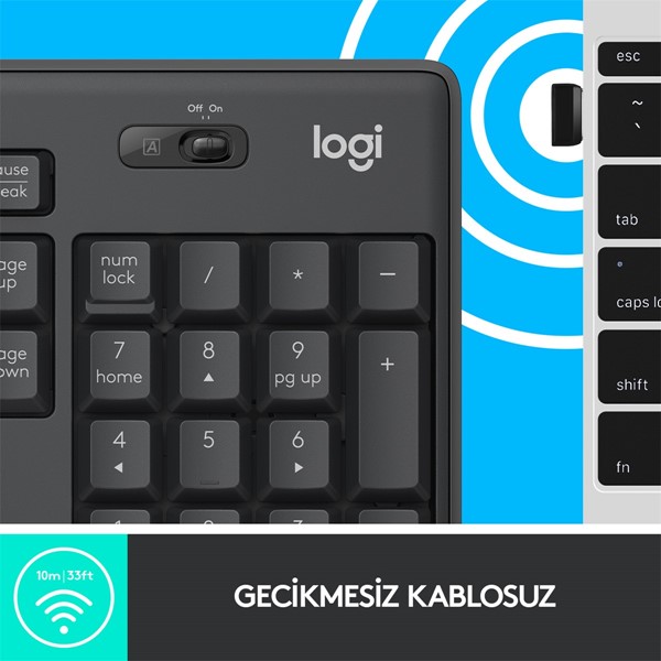 resimler/genel/LOGITECH MK295 Kablosuz Q Trk Sessiz Siyah Multimedya Klavye - Mouse Set 920-009804