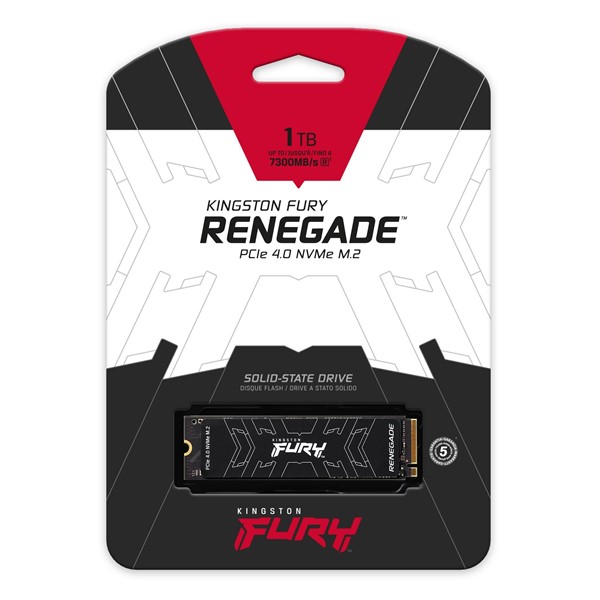resimler/genel/KINGSTON 1TB FURY RENEGADE SFYRS/1000G 7300- 6000MB/s M2 PCIe NVMe Gen4 Disk