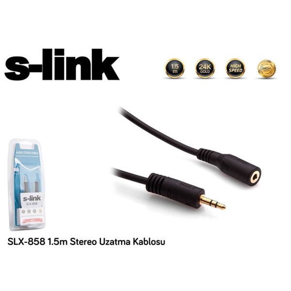 resimler/genel/S-link SLX-858 1.5m Stereo Uzatma Kablosu