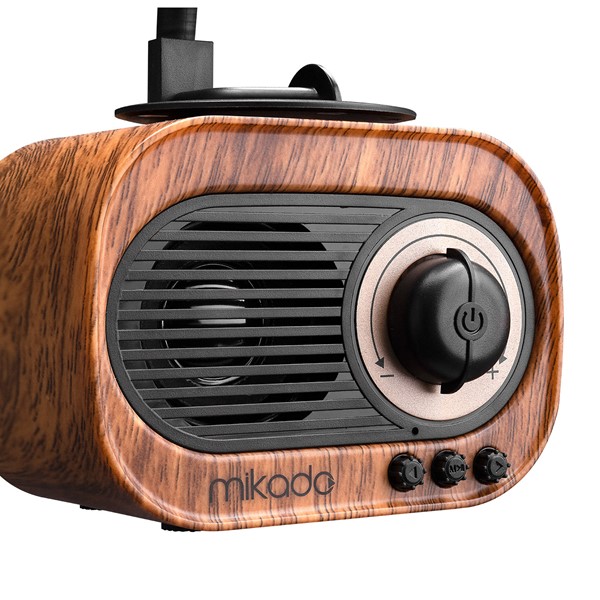 resimler/genel/Mikado MN-S19 Ahşap Usb+Aux+Tf Kart+Bluetooth Klasik RETRO GRAMOFON Müzik Kutusu