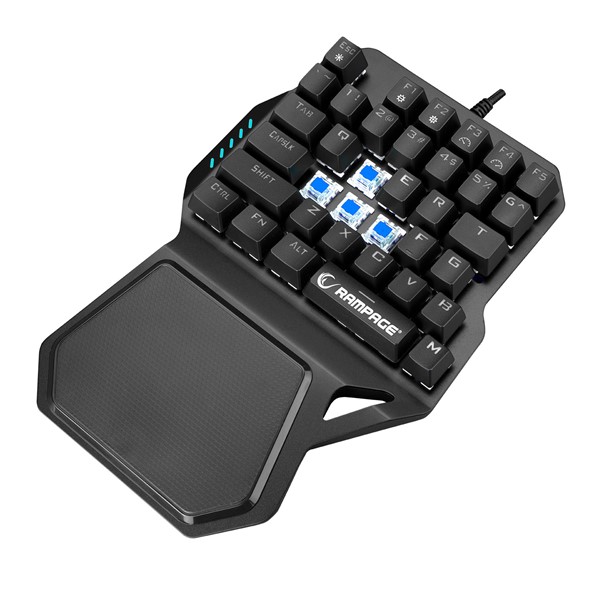 resimler/genel/Rampage KB-R77 PALM USB Rainbow Backlight Outemu Blue Switch Mekanik 36 Tuşlu Mini Gaming Oyuncu Klavyesi