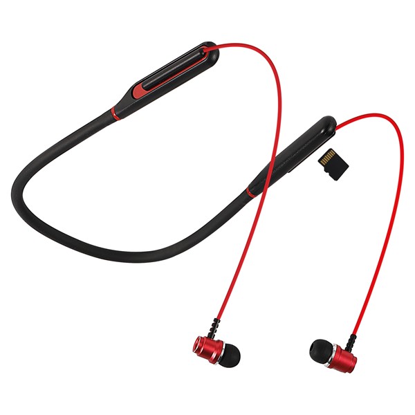 resimler/genel/Asonic AS-XBK65 Kırmızı Boyun Askılı Mıknatıslı Bluetooth TF Kart Spor Kulak içi Kulaklık