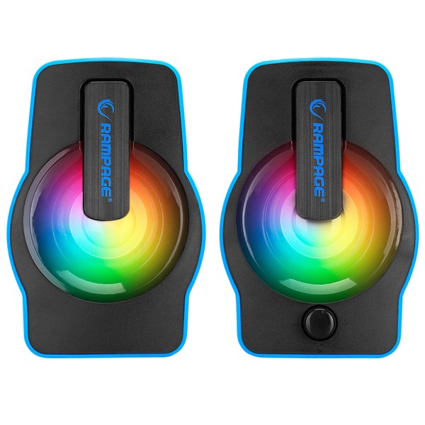 resimler/genel/Rampage RMS-G7 FALSETTO 2.0 6 Watt RGB Ledli Mavi Multimedia Gaming USB Speaker