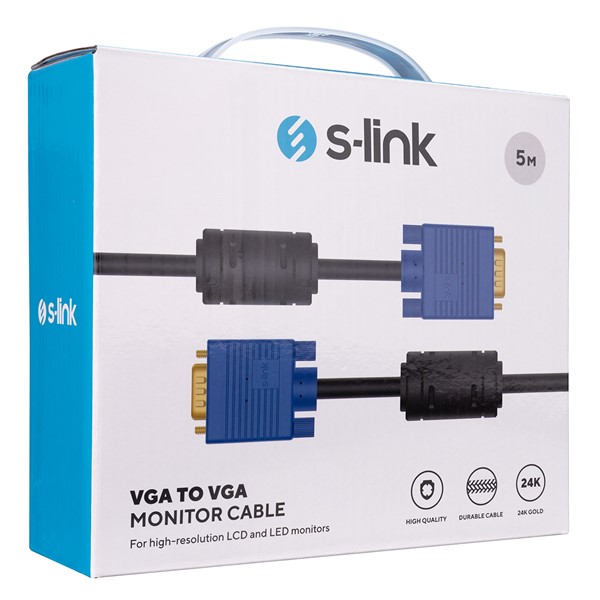 resimler/genel/S-link SLX-176 x VGA M/M 5m Monitör Kablosu