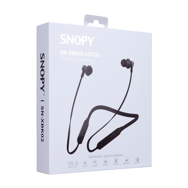 resimler/genel/Snopy SN-XBK02 LOTUS Siyah Boyun Askılı Mıknatıslı Bluetooth Spor Kulak içi Kulaklık & Mikrofon