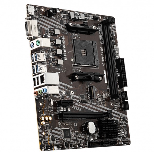 resimler/genel/MSI A520M-A PRO DDR4 M2 PCIe NVME HDMI DVI PCIe 16X v3.0 AM4 mATX