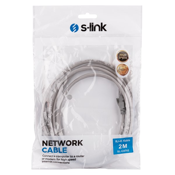 resimler/genel/S-link SL-CAT02 RJ-45 2m Gri Cat5 Patch Kablo