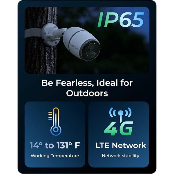 REOLINK 8MP BULLET GO Ultra Kablosuz IP Kamera 4G LTE Güneş Enerjili