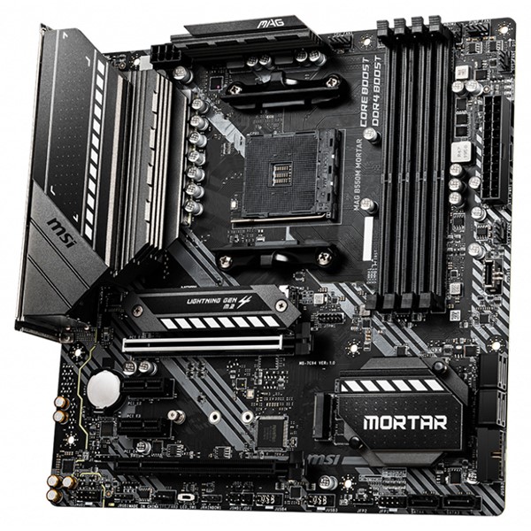 resimler/genel/MSI MAG B550M MORTAR DDR4 M2 PCIe NVME HDMI DP PCIe 16X v4.0 AM4 mATX