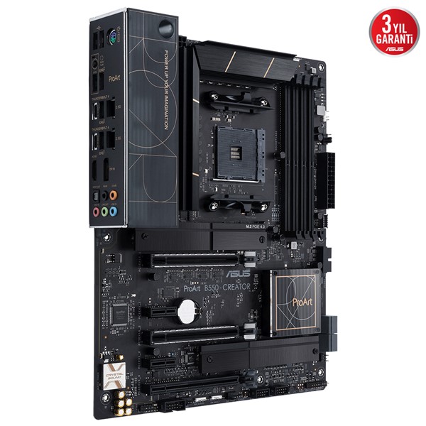 resimler/genel/ASUS PROART B550-CREATOR DDR4 M2 PCIe NVME HDMI-Thunderbolt PCIe 16X v4.0 AM4 ATX