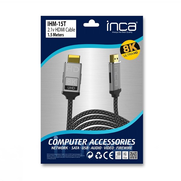 resimler/genel/INCA IHM-15T 1.5metre HDMI Görüntü Kablosu 2.1v 8K