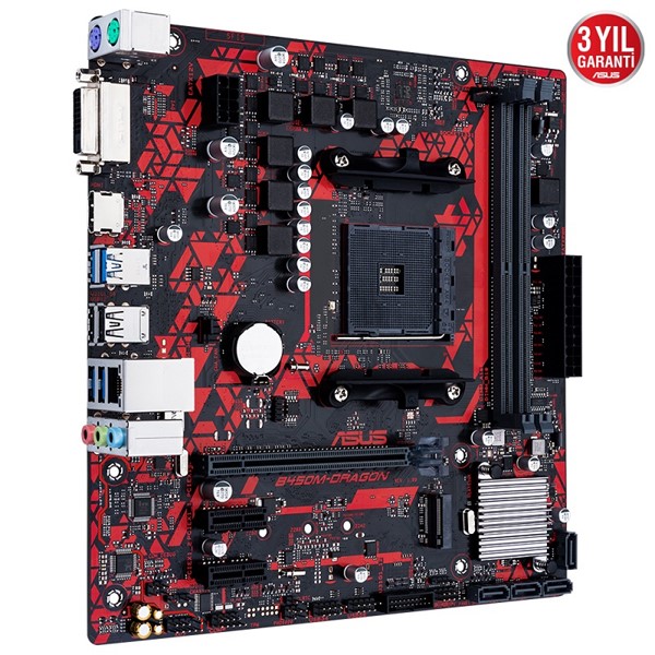 resimler/genel/ASUS B450M-DRAGON DDR4 M2 PCIe NVME HDMI DVI PCIe 16X v3.0 AM4 mATX