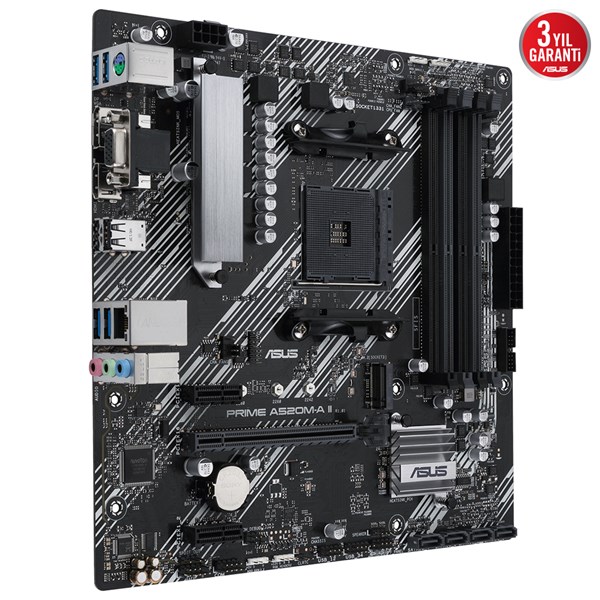 resimler/genel/ASUS PRIME A520M-A II/CSM DDR4 HDMI DP PCIe 16X v4.0 AM4 mATX Kurumsal Anakart