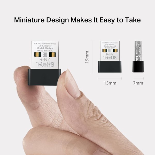 resimler/genel/MERCUSYS MA14N AX300 WIFI6 Nano Kablosuz USB Adaptör