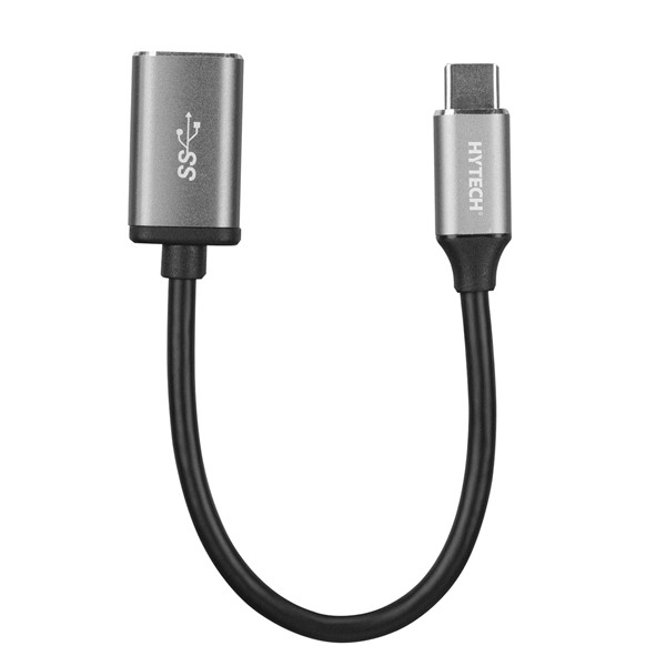 resimler/genel/Hytech HY-XO22 Gümüş USB F to Type C M 10cm kablolu Metal Gövdeli OTG Çevirici