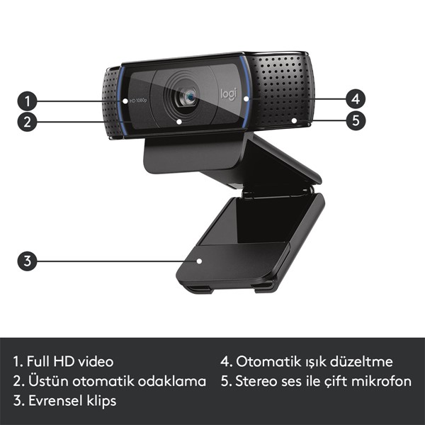 LOGITECH C920 HD PRO Webcam-Siyah 960-001055