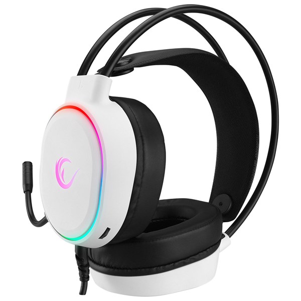 resimler/genel/Rampage ROGUE Beyaz USB RGB Ledli Gaming Oyuncu Mikrofonlu Kulaklık