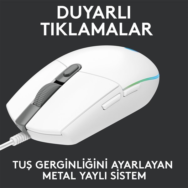 resimler/genel/LOGITECH G G102 Lıghtsync Oyuncu Mouse Beyaz 910-005824