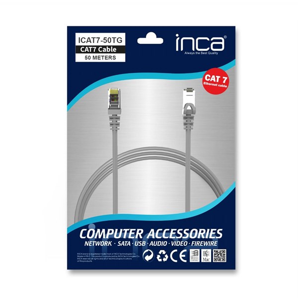 resimler/genel/INCA 50M CAT7 S/FTP ICAT7-50TG Gri Patch Kablo