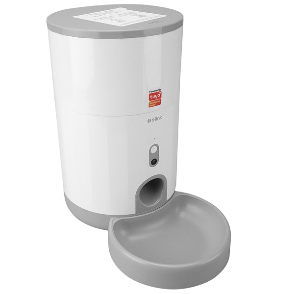 resimler/genel/S-Link Swapp SL-21 Otomatik Yem Kabı 2.6L Kapasite 720P Kamera Porsiyon Kontrollu Kedi Köpek Besleyici Wifi TUYA Destekl