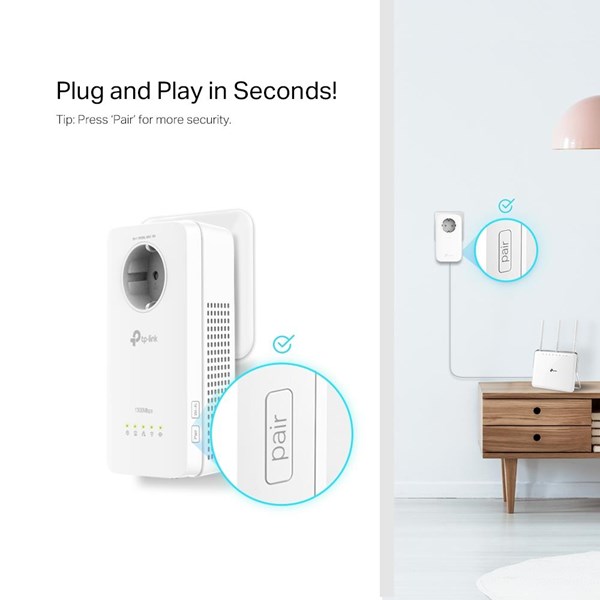 TP-LINK TL-WPA8631P KIT EV Ofis Tipi PowerLine Ağ Adaptörü Kutu Açık (Outlet)