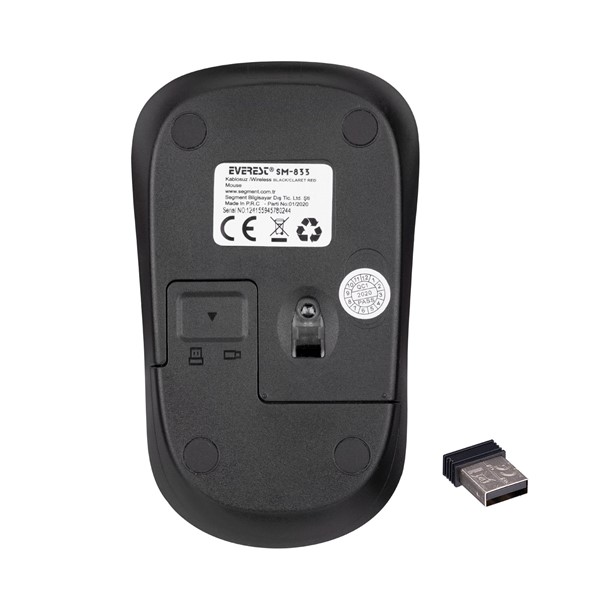 resimler/genel/Everest SM-833 Usb Siyah/Bordo 1200dpi Optik Kablosuz Mouse