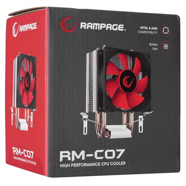 resimler/genel/RAMPAGE 80mm RM-C07 Hava Soğutmalı AM4-1200p İşlemci Fanı