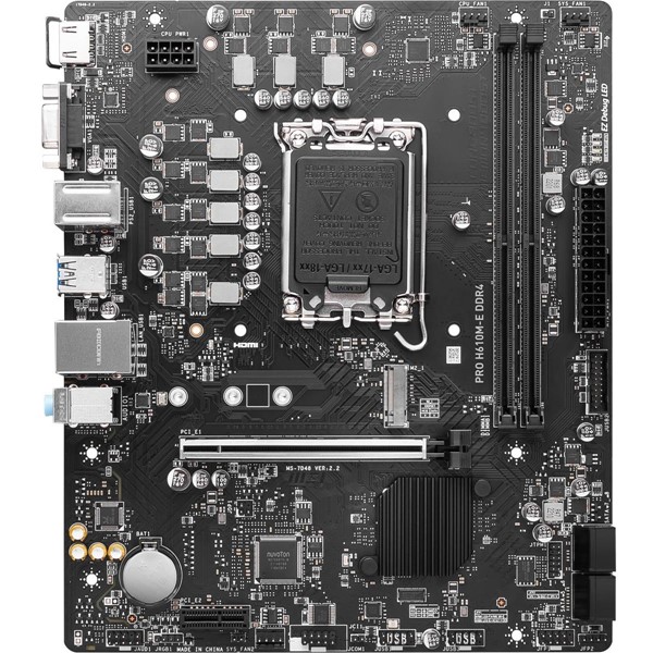 resimler/genel/MSI PRO H610M-E DDR4 M2 PCIe NVME HDMI PCIe 16X v4.0 1700p mATX