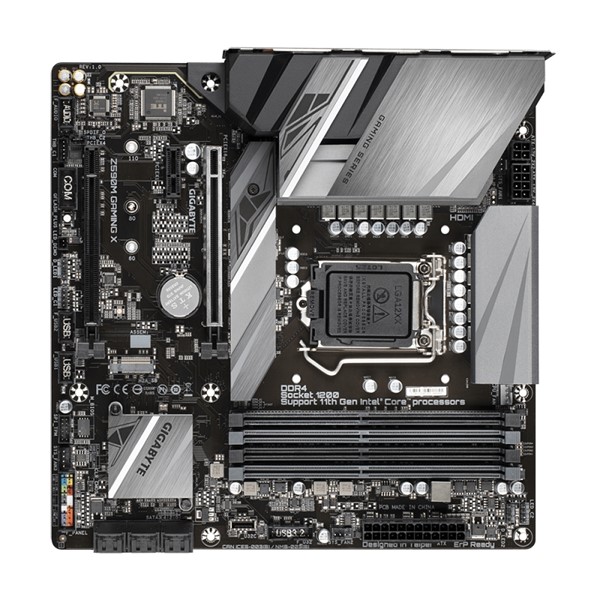 resimler/genel/GIGABYTE Z590M GAMING X DDR4 M2 PCIe NVME HDMI DP PCIe 16X v4.0 1200p v2 mATX