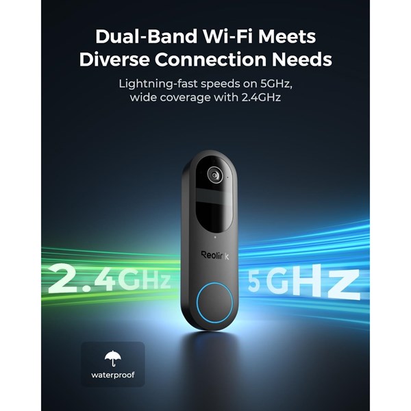 REOLINK 4MP WIFI Dorbell Bataryalı Kapı Zili PoE