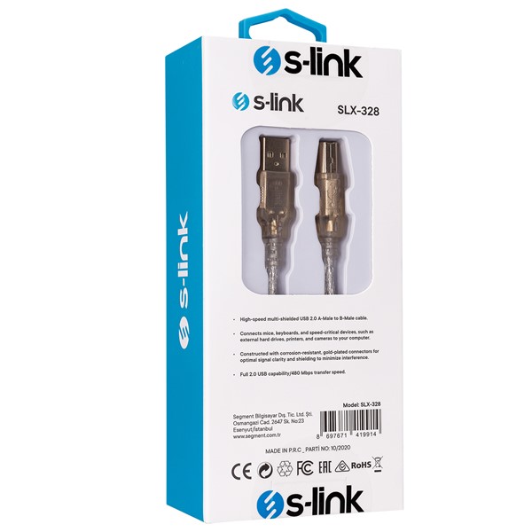 resimler/genel/S-link SLX-328 Usb2.0 3m Yazıcı Kablosu